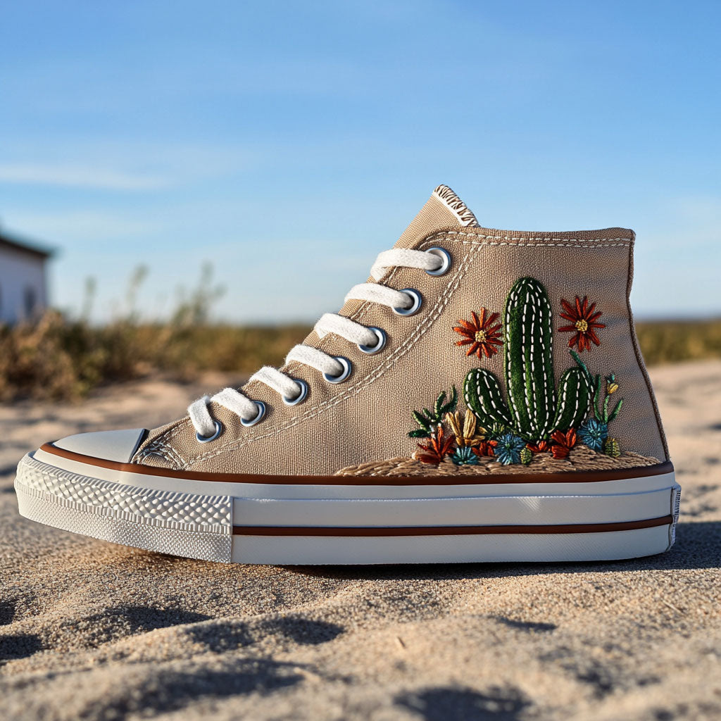 Dustwalker Canvas High Tops Vintage Merch Vibe