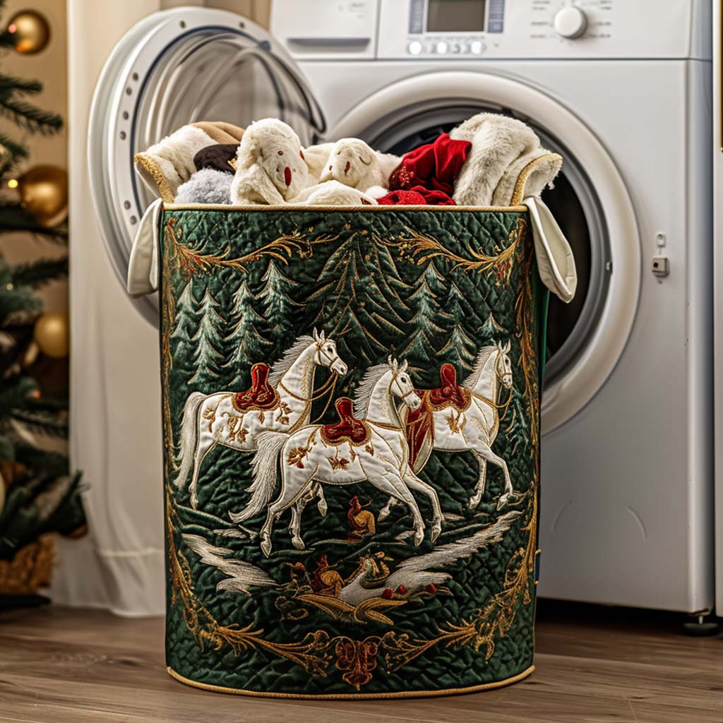 Dusty Hooves Quilted Laundry Basket Merch For Family Time