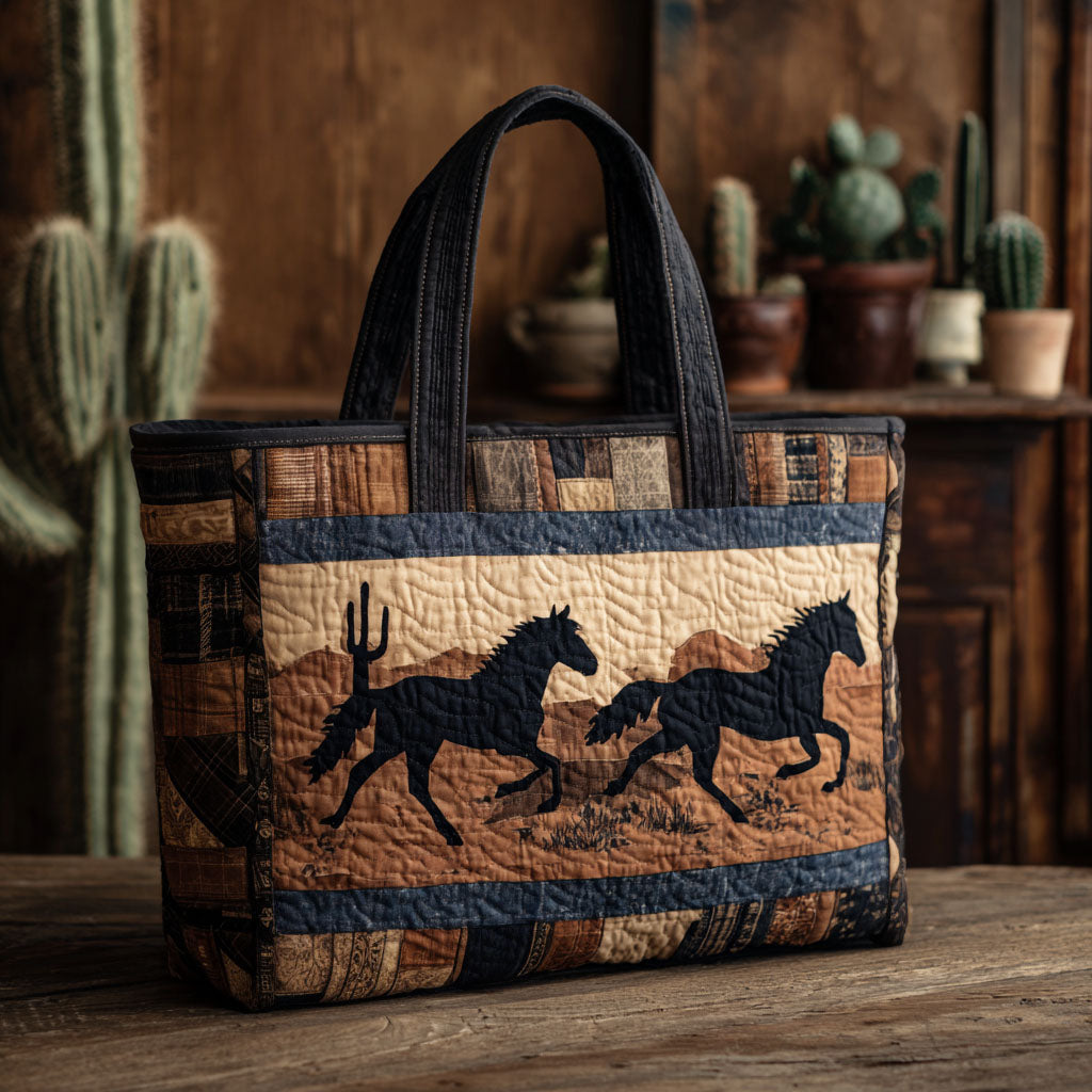 Dusty Hooves Quilted Tote Bag Unique Horse Gifts For Ladies