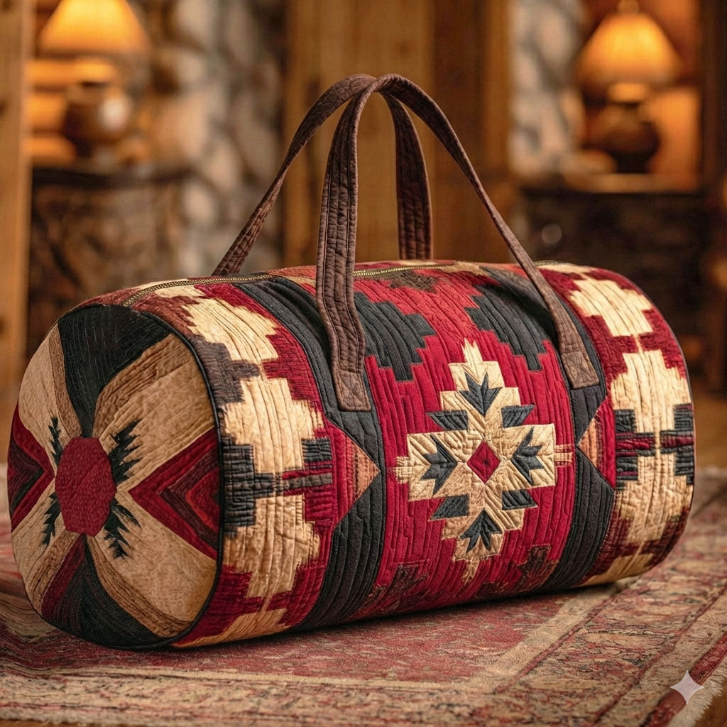 Dusty Horizon Quilted Duffle Bag Desert Western Travel Bag Best Gift For Desert Lovers Camping Outdoor