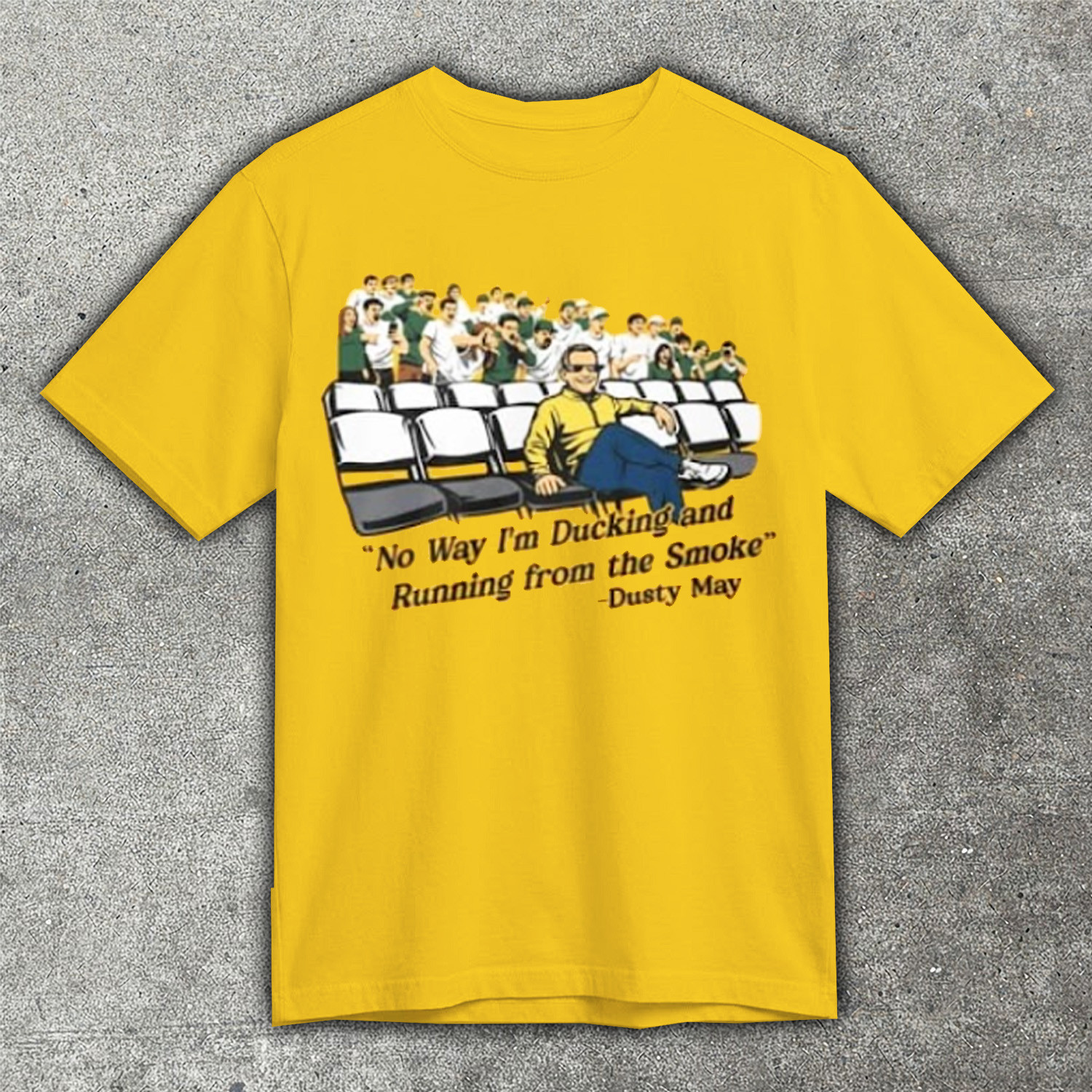 Dusty May No Way Im Ducking Running From The Smoke T-Shirt Michigan Fan Gear College Basketball Best Gift