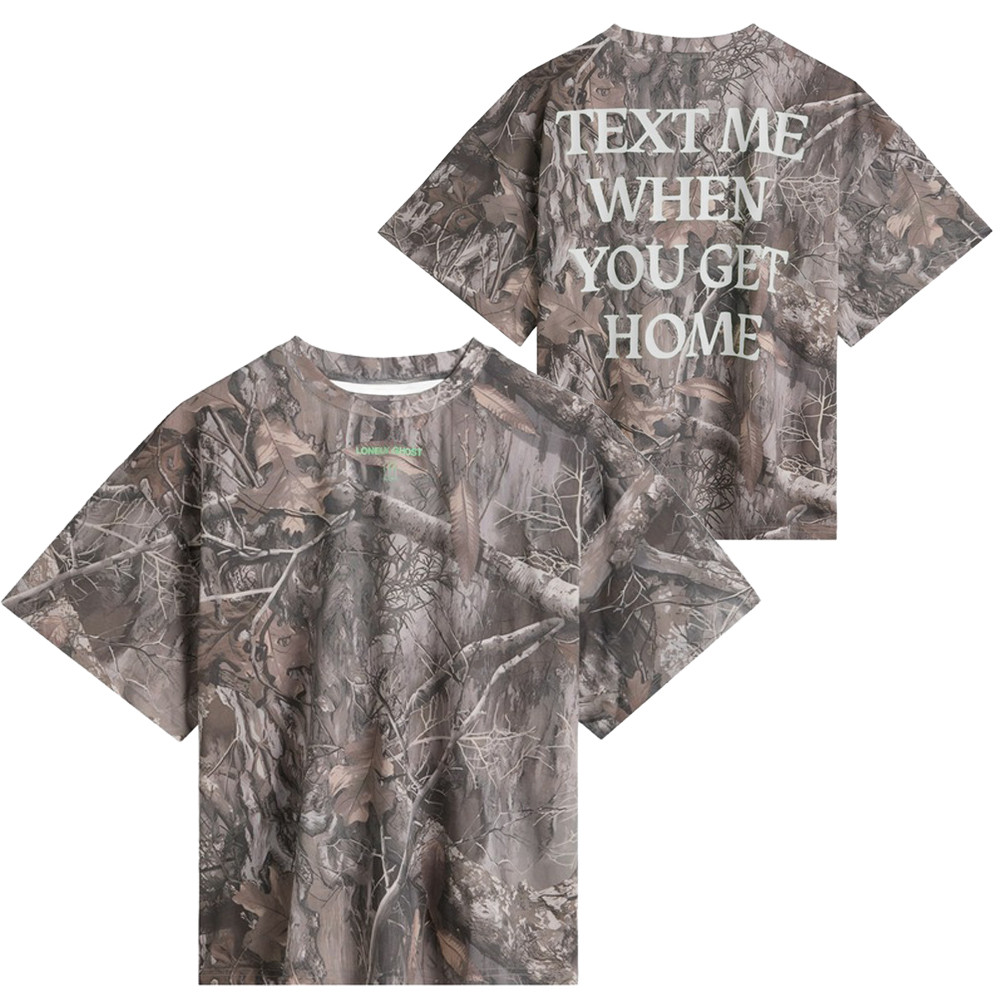 Dutch Bros Lonely Ghost Merch Camo T-Shirt Text Me When You Get Home Clothes Gift Ideas For Him