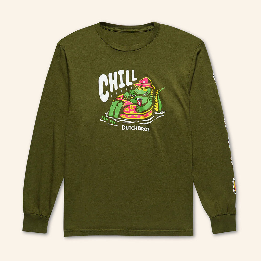 Dutch Bros Merch Gator Long Sleeve T-Shirt Best Gifts For Dudes
