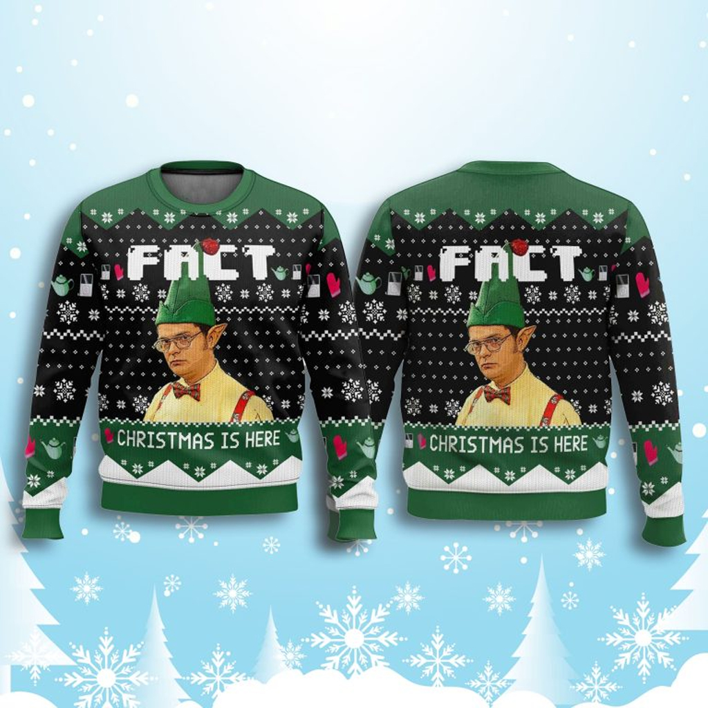 Dwight Schrute Fact Christmas Is Here Ugly Sweater Christmas Clothing Xmas Gifts For Him