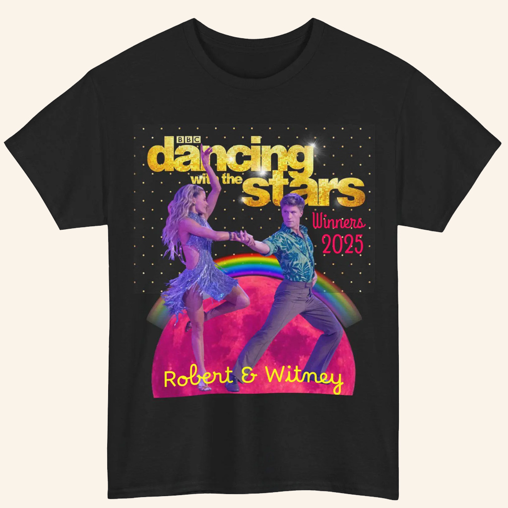 DWTS Merch Dancing With The Stars Winners 2025&Atilde;&macr;&Acirc;&iquest;&Acirc;&frac12;Shirt Robert And Witney T-Shirt Fan Gifts