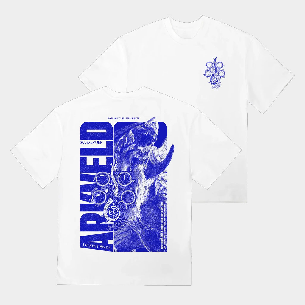 Dyenamik Merch Monster Hunter Arkveld T-Shirt Unique Birthday Gift For Husband-1