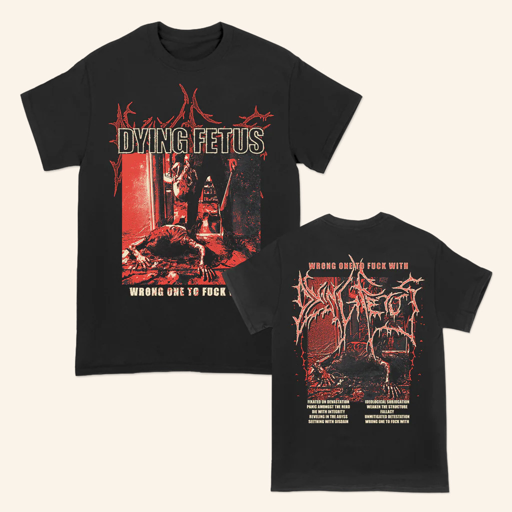 Dying Fetus Band Merch Dying Fetus Wrong One Red Version T-Shirt Christmas Ideas For Husband