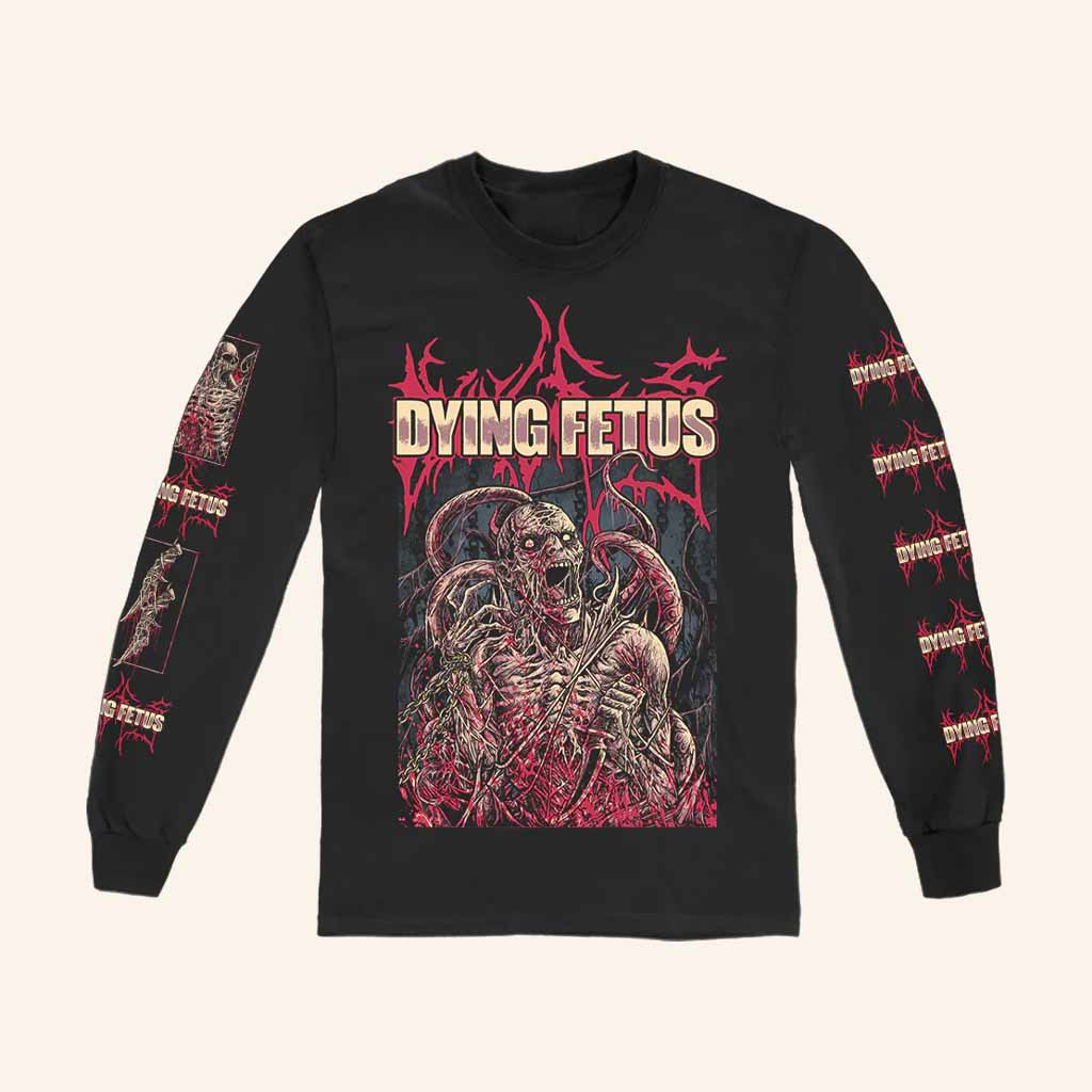 Dying Fetus Merch Dying Fetus Chained Tentacles Long Sleeve Shirt Halloween Gifts Dying Fetus Merch Dying Fetus Chained Tentacles Long Sleeve Shirt Halloween Gifts