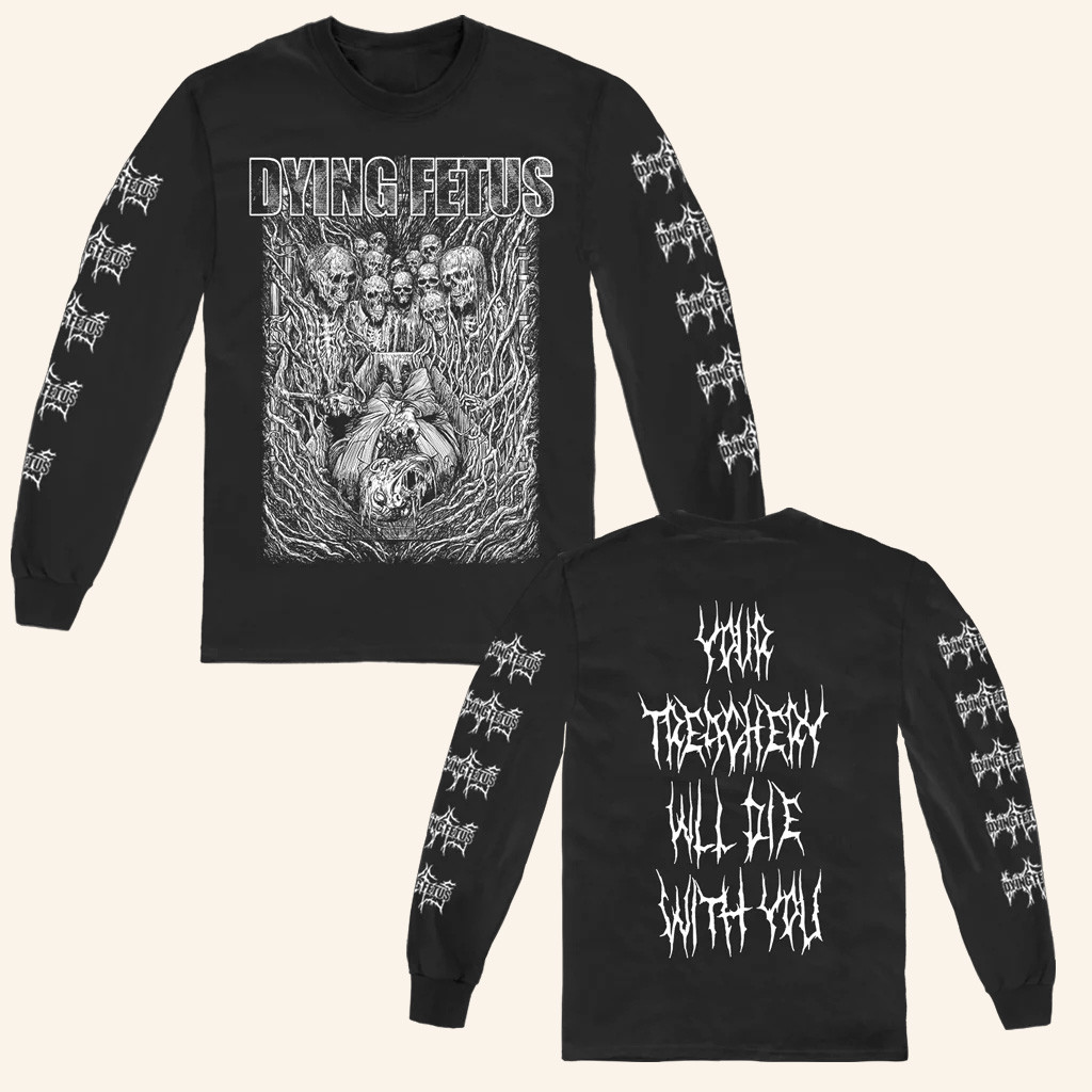 Dying Fetus Merch Skeleton Funeral Long Sleeve Shirt Gifts For Brothers