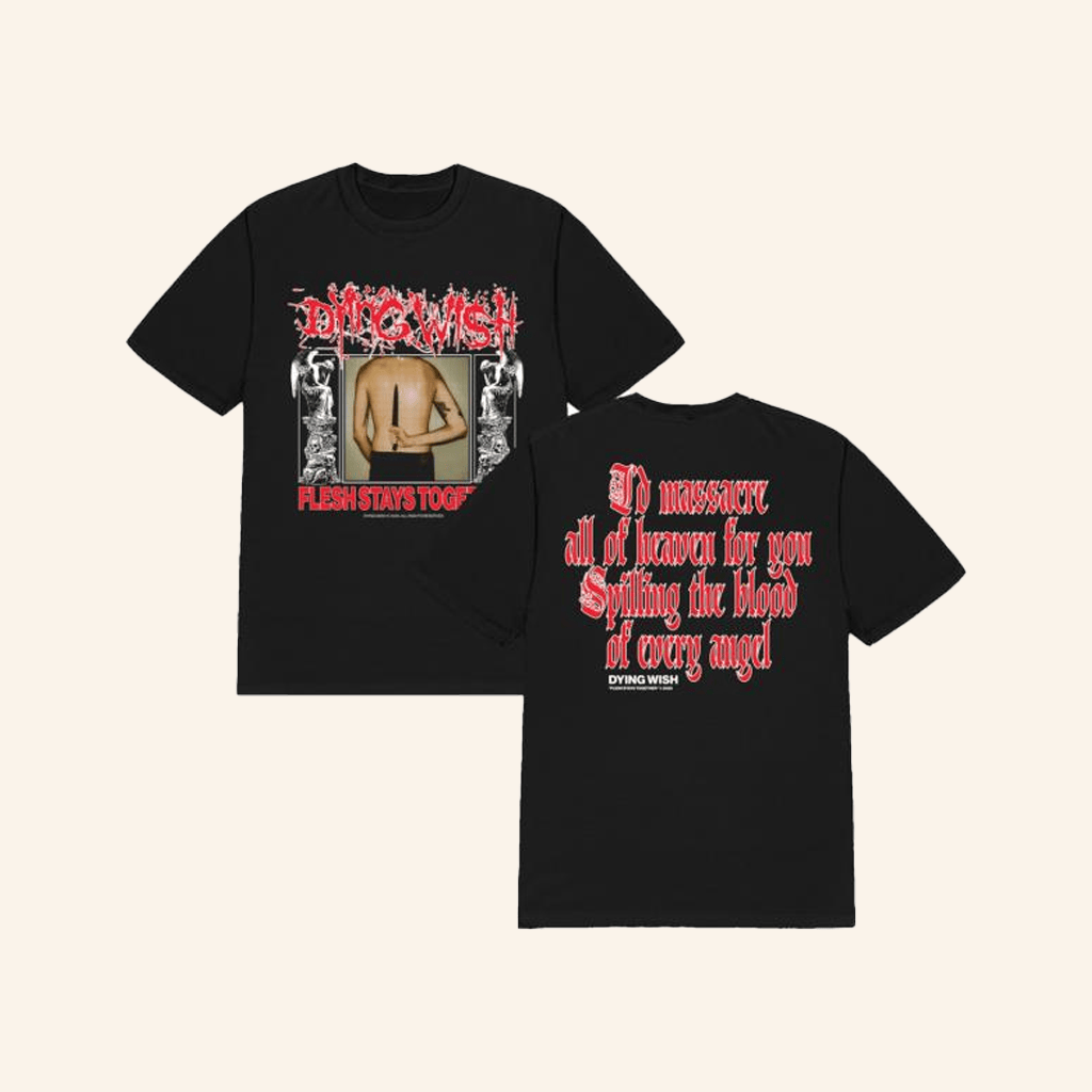 Dying Wish Merch Knife Black T-Shirt La Apparel Best Gifts For Music Lovers Dying Wish Merch Knife Black T-Shirt La Apparel Best Gifts For Music Lovers
