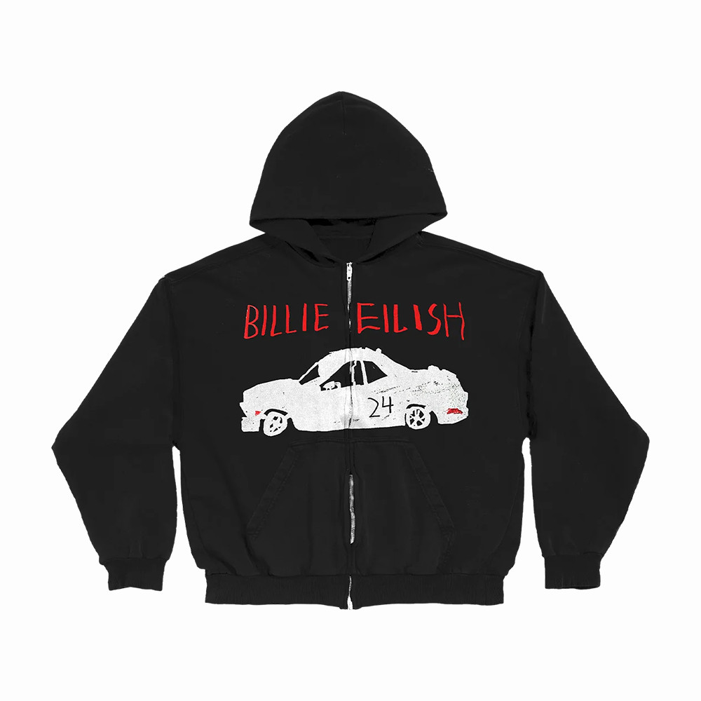 Dylan's T-shirt Club x Billie 24 Birthday Zip Hoodie Billie Eilish Apparel Music Lover Gift Idea