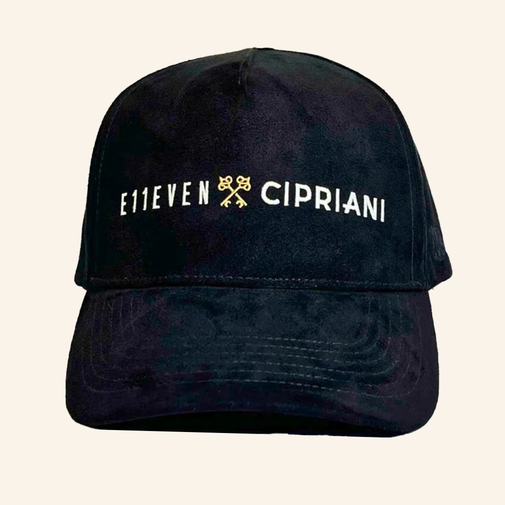 E11even Life Merch E11even X Cipriani Black And Black Embroidered Hat Xmas Gifts For Dad E11even Life Merch E11even X Cipriani Black And Black Embroidered Hat Xmas Gifts For Dad