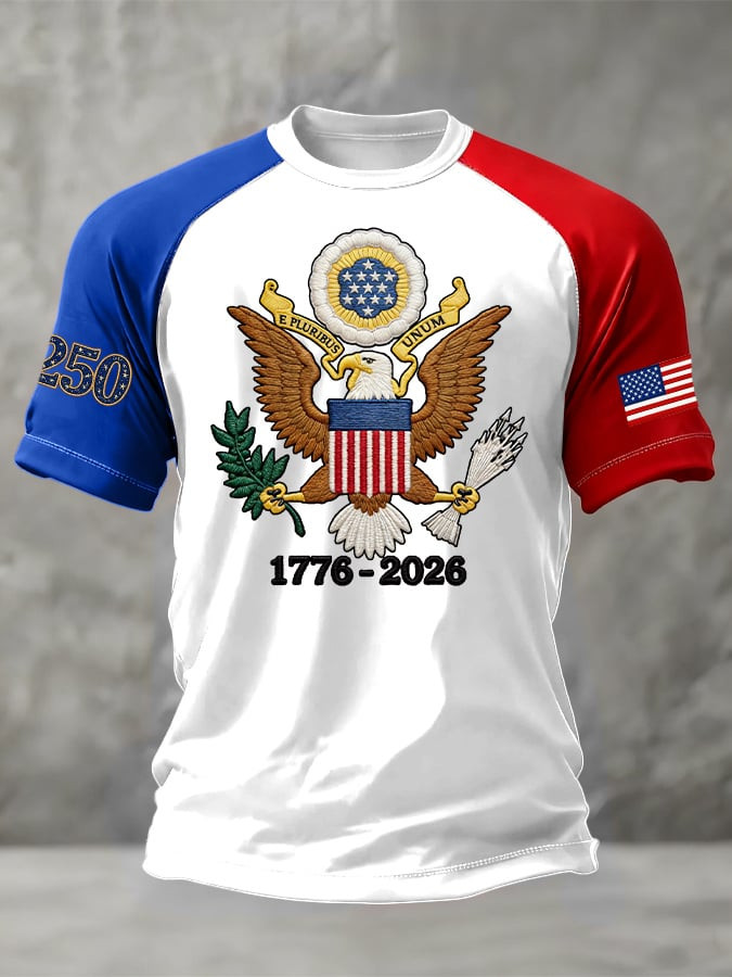 Eagle 1776 2026 USA 250th Anniversary Shirt Mens Patriotic Tee Shirts Independence Day Gifts