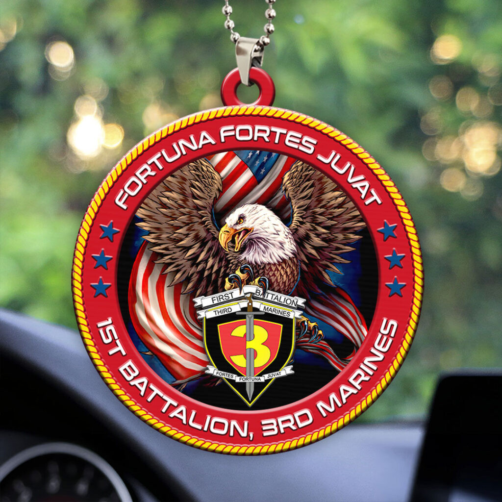 Eagle 1st Battalion 3rd Marines Car Ornament Car Decor Accessories Gifts For Veterans