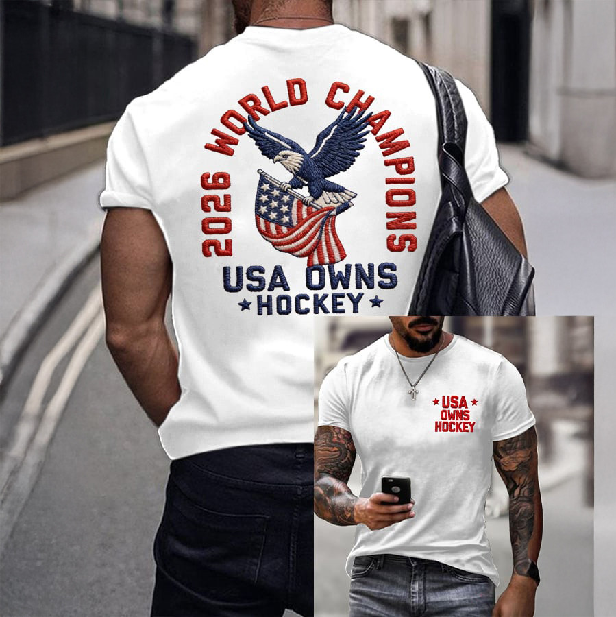 Eagle 2026 World Champions USA Owns Hockey T-Shirt USA Hockey Champs Shirt Gift For Fan