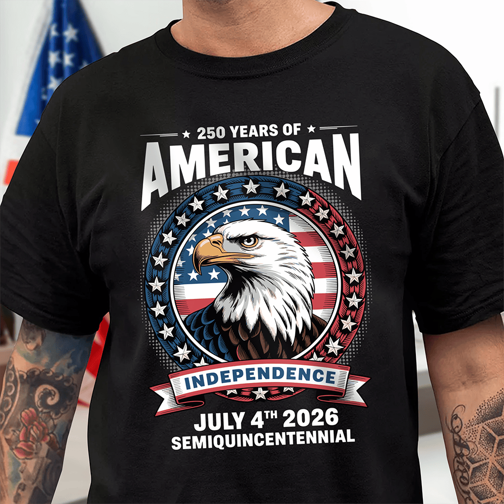 Eagle 250 Years Of America Anniversary T-Shirt Semiquincentennial Merch Independence Day Gift