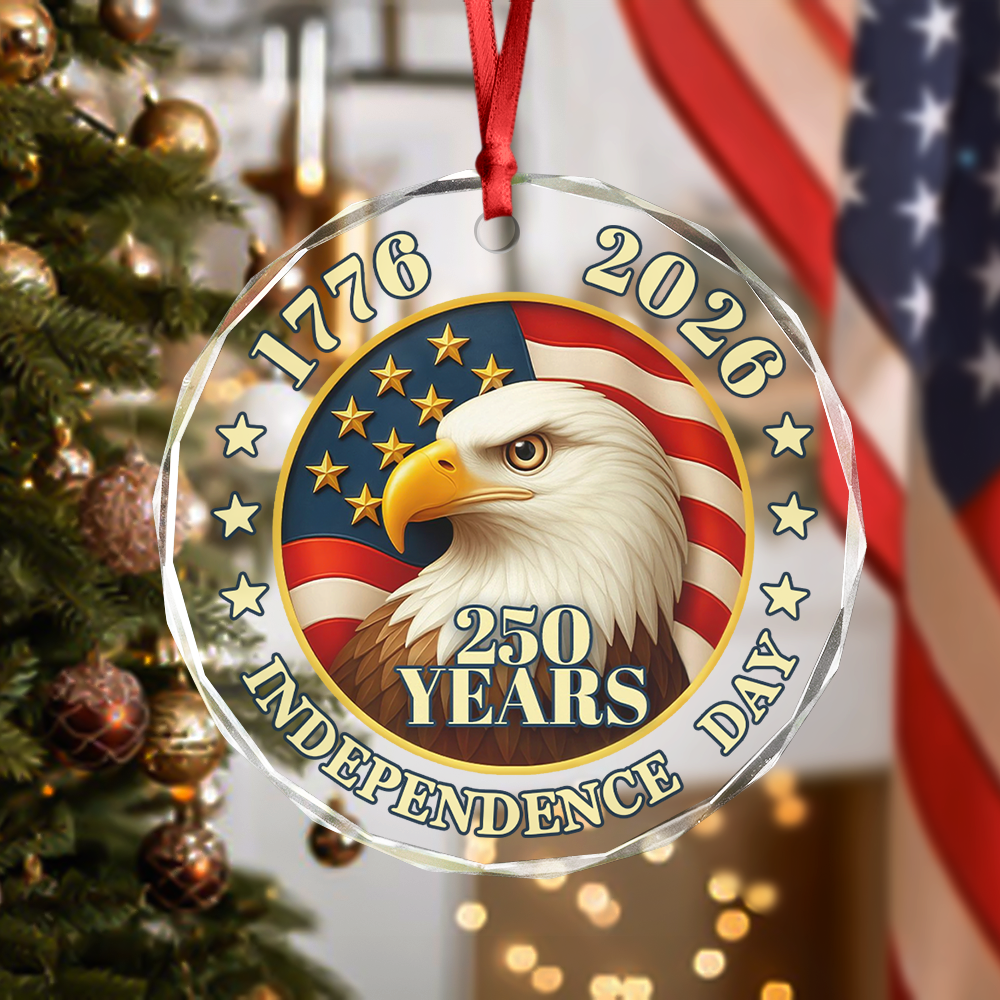 Eagle 250 Years Of America Christmas Ornament Independence Day 2026 Ornament