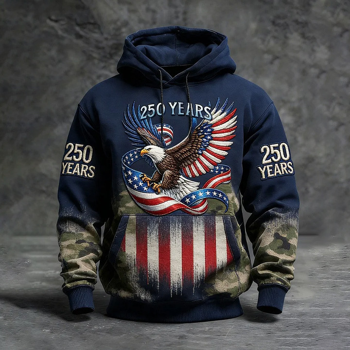 Eagle 250 Years Of America Hoodie Independence Day 2026 Clothing Gift Ideas For Boyfriend