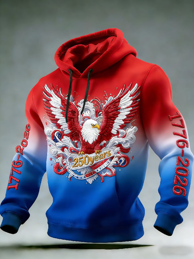 Eagle 250 Years Of America Hoodie US Patriot Clothing Gifts For Father