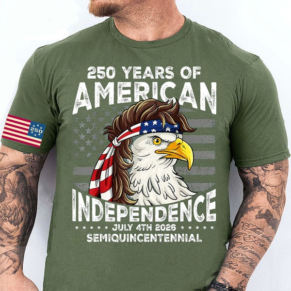 Eagle 250 Years Of American T-Shirt Independence July 4Th 2026 Semiquincentennial Shirt Gifts