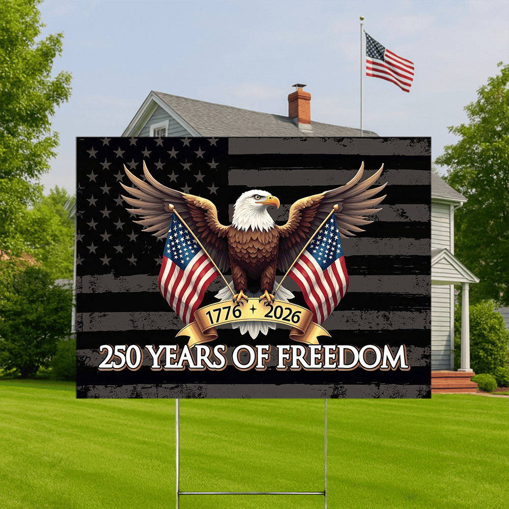 Eagle 250 Years Of Freedom American Yard Sign Fourth Of July Decorations