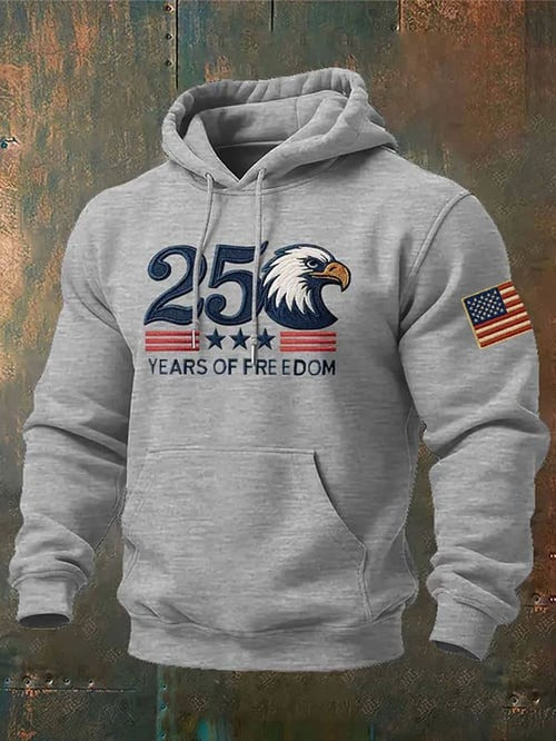 Eagle 250 Years Of Freedom Hoodie Patriotic Freedom Pullover Independence Day Gifts For Him