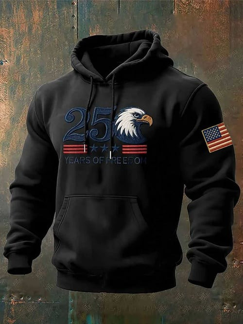 Eagle 250 Years Of Freedom Hoodie Patriotic Freedom Pullover Independence Day Gifts For Him