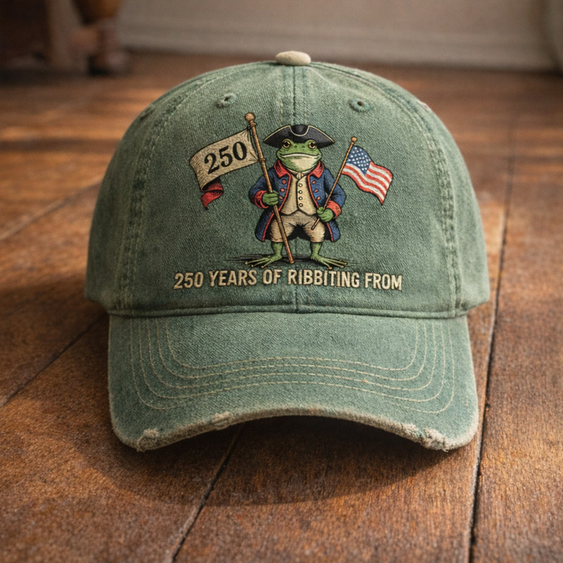 Eagle 250 Years Of Rebbiting From Hat Independence Day Baseball Cap Frog Gift For Patriots