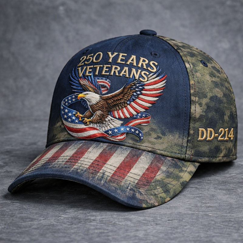 Eagle 250 Years Veterans DD 214 Hat DD 214 Baseball Cap Unique Gift For Husband