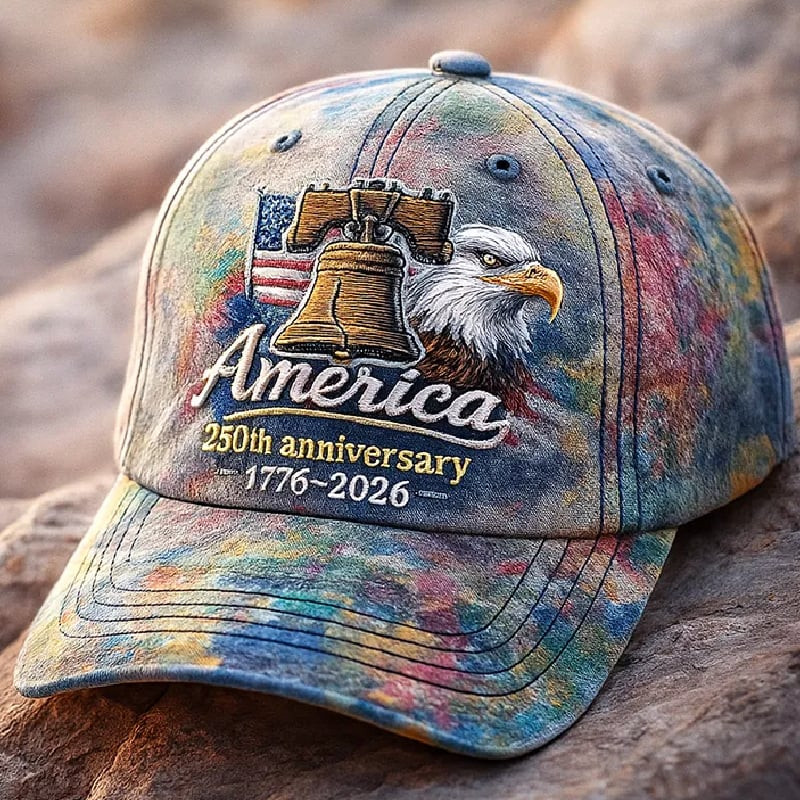 Eagle 250th Anniversary 1776 2026 Hat Liberty Bell Graphic Patriotic Cap Gift Ideas For Coworkers