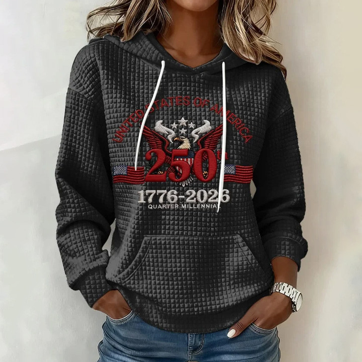 Eagle 250th Anniversary 1776 2026 Hoodie Fourth Of July Clothing Patriotic Present Ideas