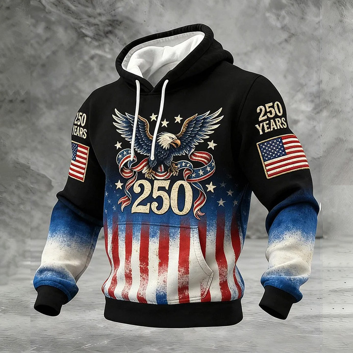 Eagle 250th Anniversary Of The Founding Of The USA Hoodie Semiquincentennial Apparel