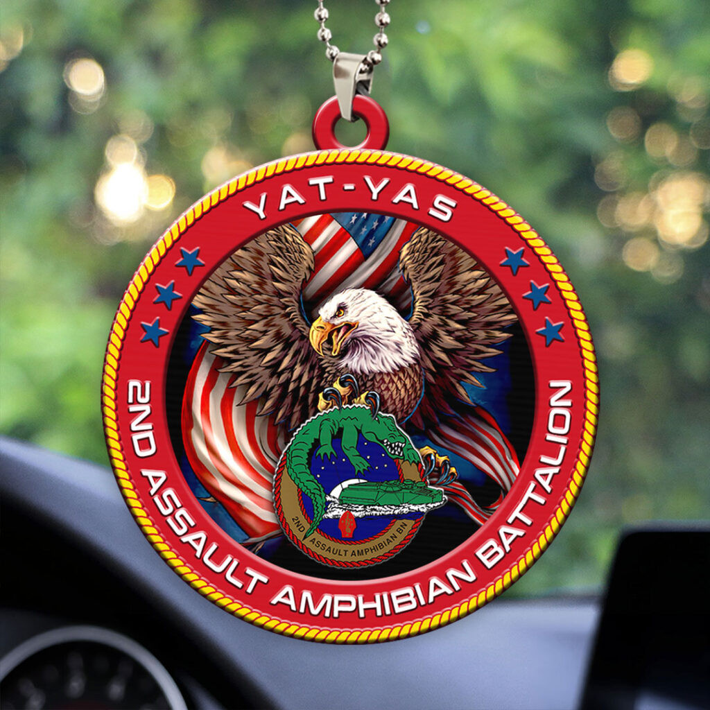 Eagle 2nd Assault Amphibian Battalion Car Ornament Best Car Hangings Presents For Veterans