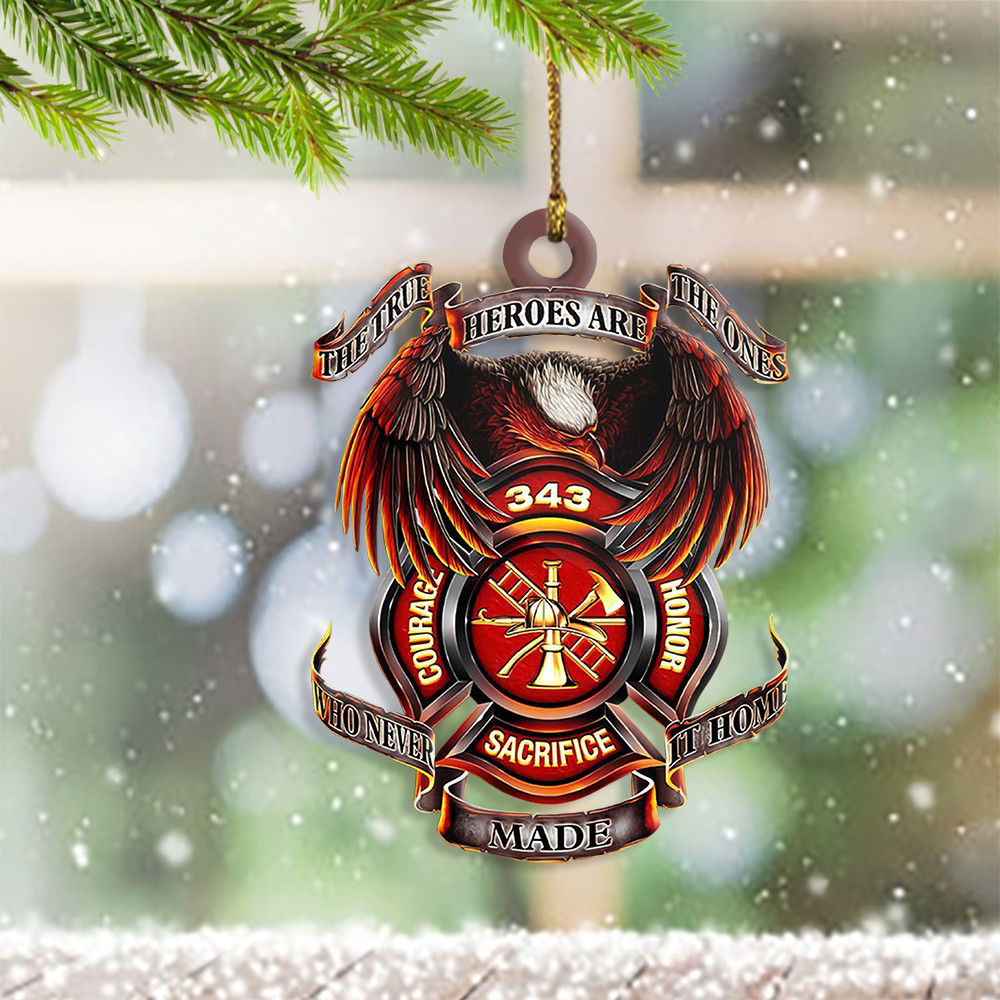 Eagle 343 Firefighters Logo Ornament Memorial Firefighter Fallen Ornament Fireman Gift Ideas