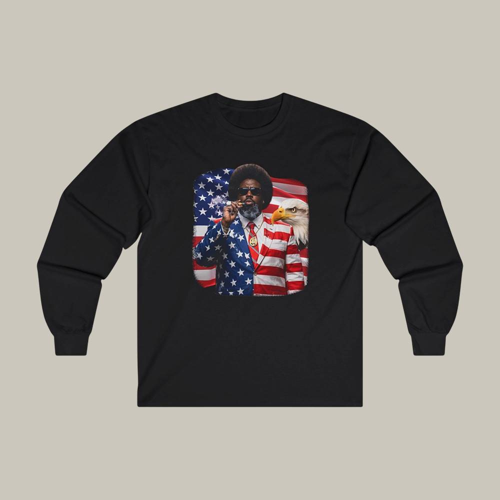 Eagle Afroman Portrait Long Sleeve Shirt American Flag Afroman Fan Merch Gift For Him