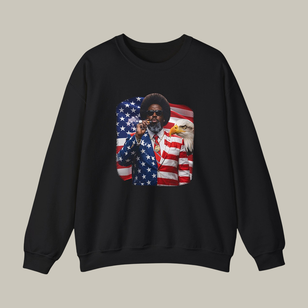 Eagle Afroman Portrait Sweatshirt American Flag Afroman Music Apparel Cool Gift For Mother's Day
