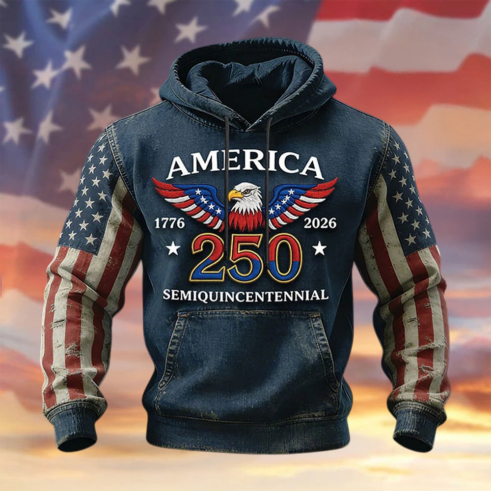 Eagle America 1776 2026 Semiquincentennial Hoodie Independence Day 2026 Apparel