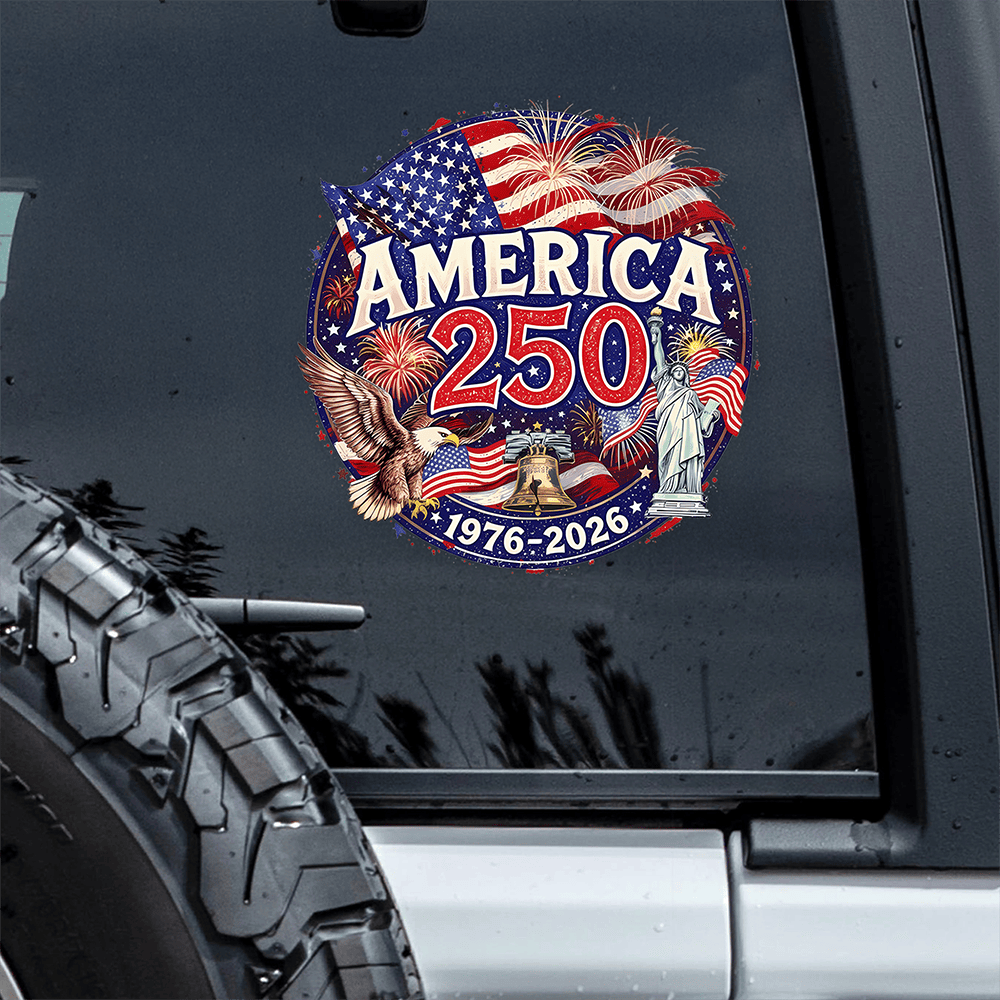 Eagle America 250 1776 2026 Car Window Decal Sticker Statue Of Liberty Stickers