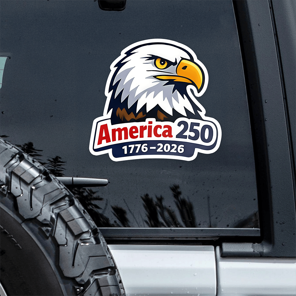 Eagle America 250 Anniversary 1776 2026 Car Window Decal Sticker Independence Day Stickers