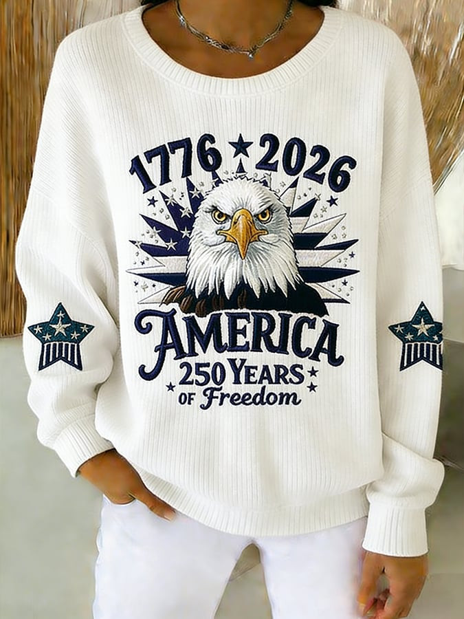Eagle America 250 Of Freedom 1776 2026 Sweatshirt American Patriot Apparel Gift Ideas