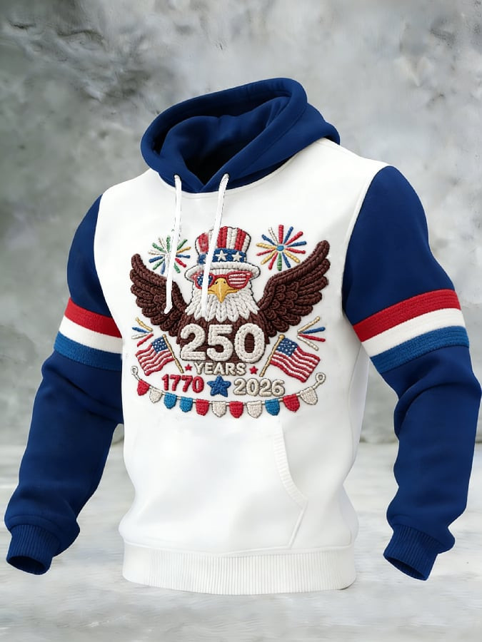 Eagle America 250 Years Anniversary Hoodie Cute Fourth Of July Clothes Gifts For Men