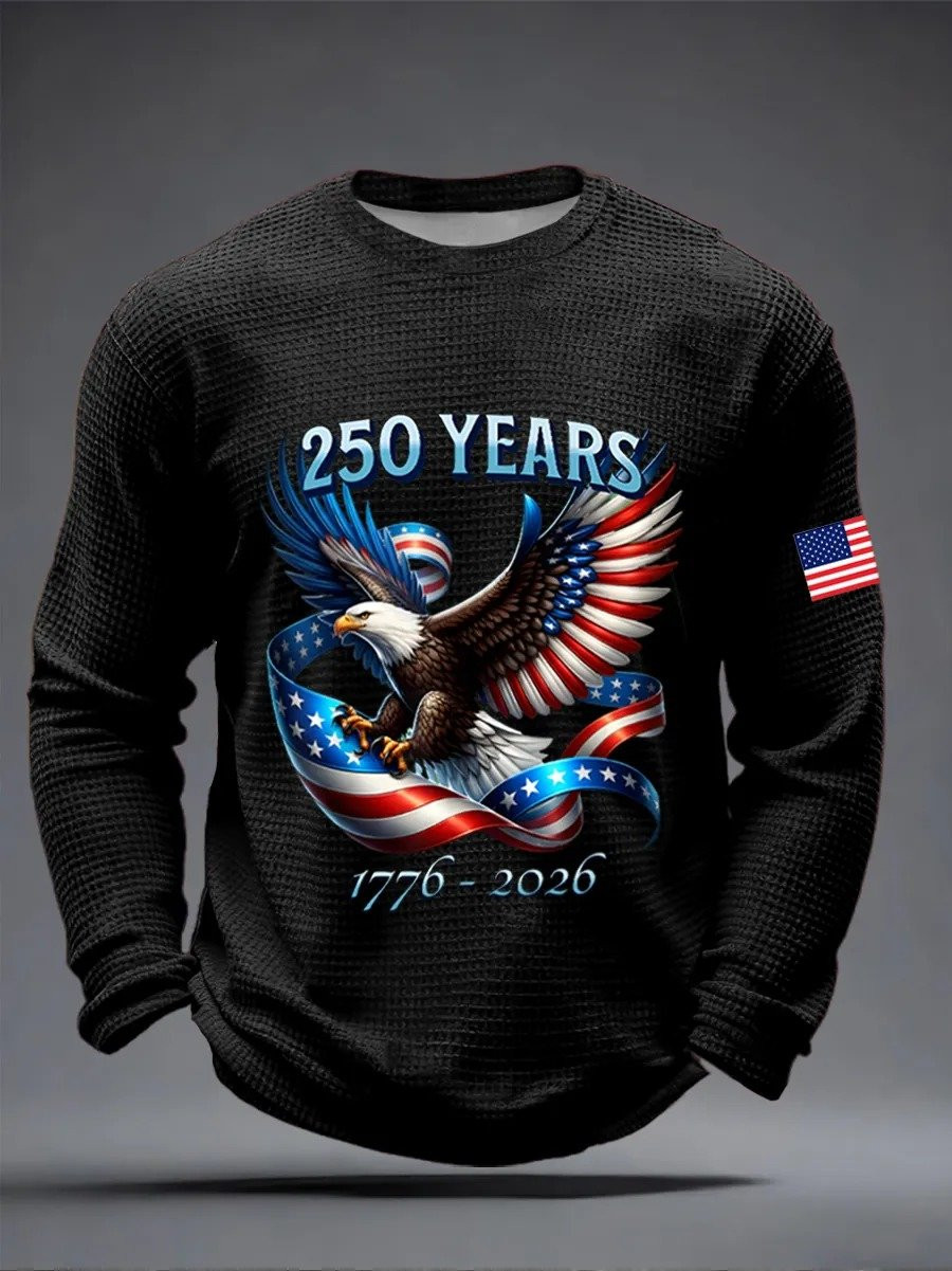 Eagle America 250 Years Anniversary Long Sleeve Shirt 1776 2026 4Th Of July Apparel Gifts
