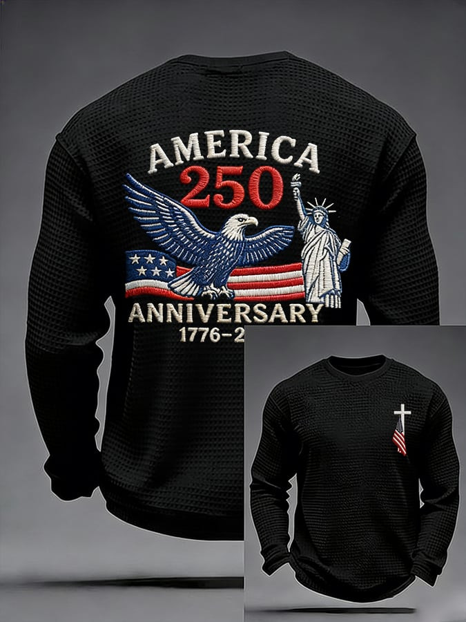 Eagle America 250 Years Anniversary Long Sleeve Shirt Faith Cross USA Flag Merch July 4 Apparel Eagle America 250 Years Anniversary Long Sleeve Shirt Faith Cross USA Flag Merch July 4 Apparel