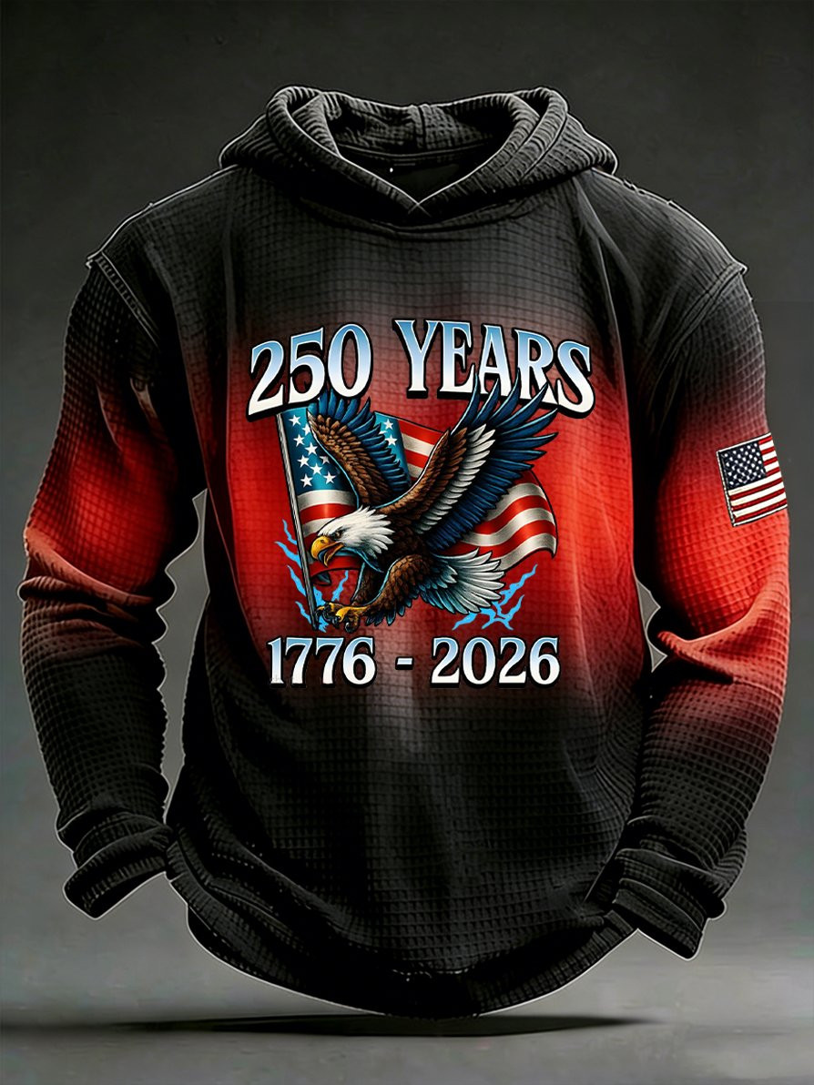 Eagle America 250 Years Birthday Hoodie 1776 2026 Mens Patriotic Hoodies Independence Day Gift