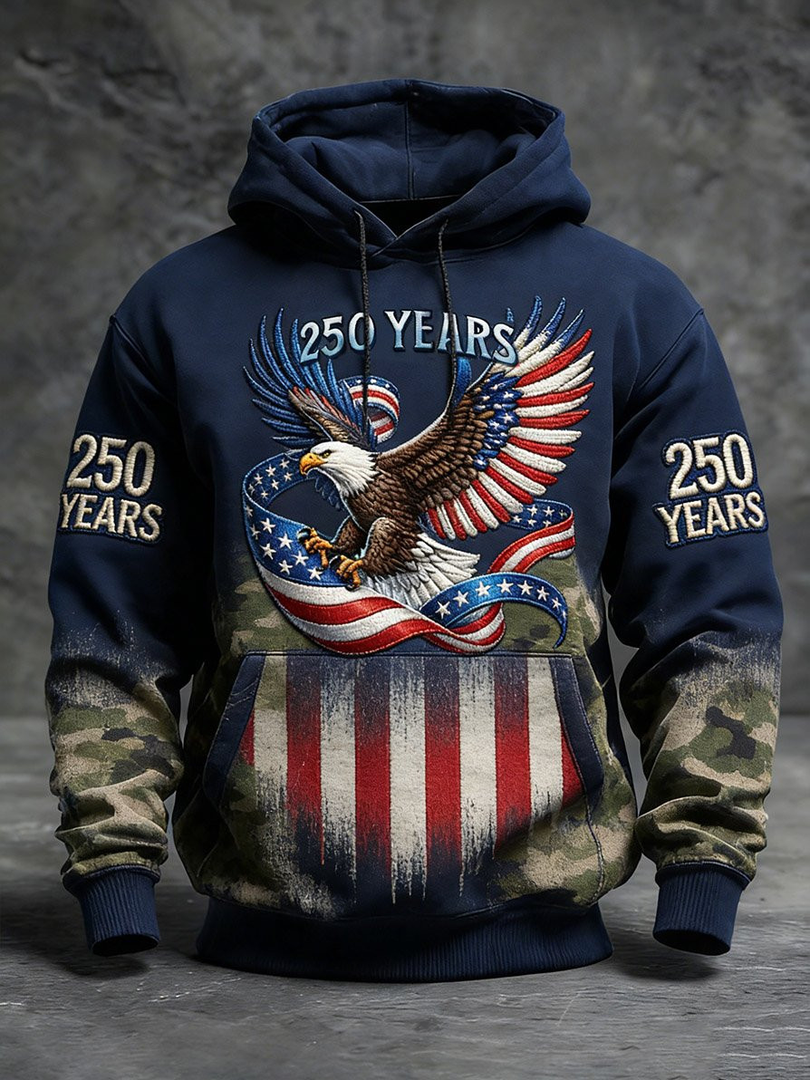Eagle America 250 Years Hoodie 250th Anniversary Men Fourth Of July Clothing Gifts For Dad