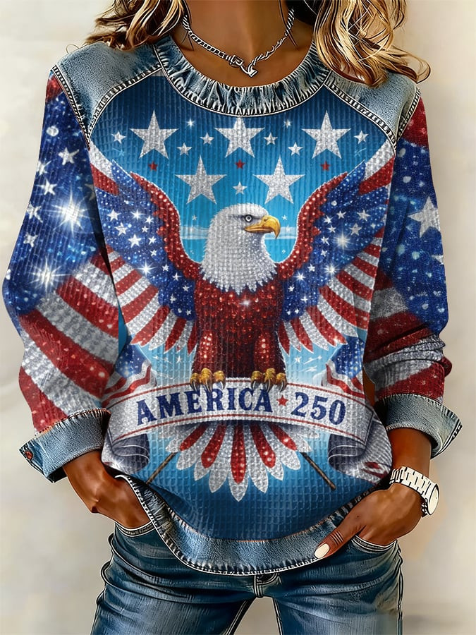 Eagle America 250 Years Of Freedom Sweatshirt Best 4Th Of July Apparel Freedom Merch