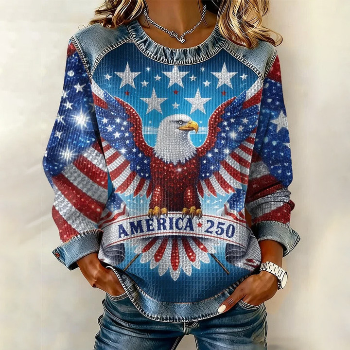 Eagle America 250 Years Of Freedom Sweatshirt Fourth Of July Clothing America's Birthday Gift