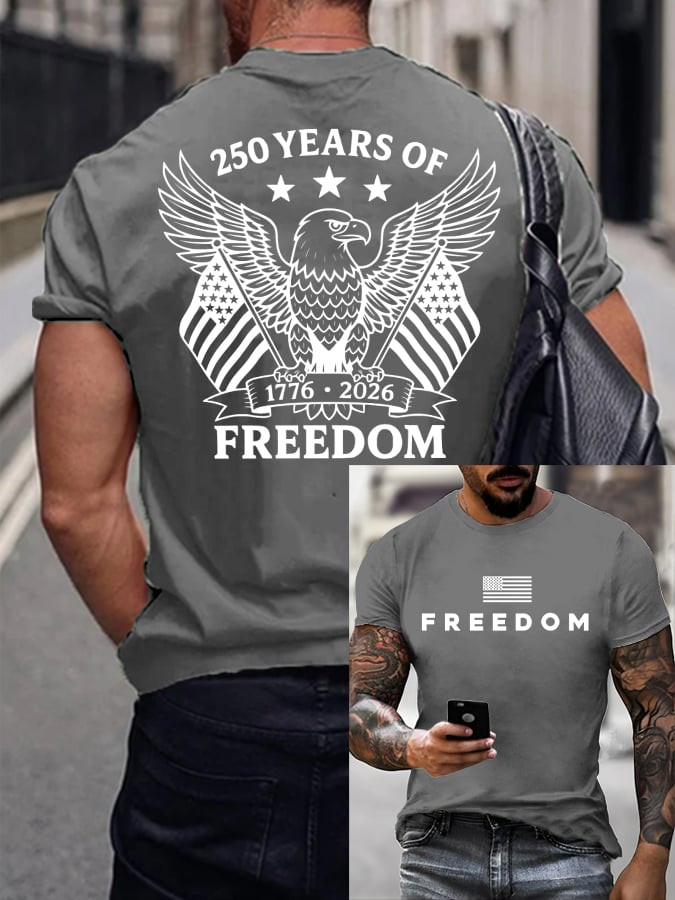 Eagle America 250 Years Of Freedom T-Shirt USA Flag 1776 2026 Merch Gifts For Patriots