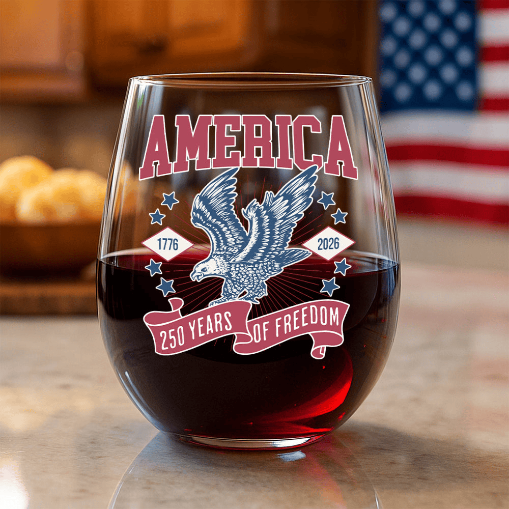 Eagle America 250 Years Of Freedom Whiskey Glass Independence Day Glass Father Gifts