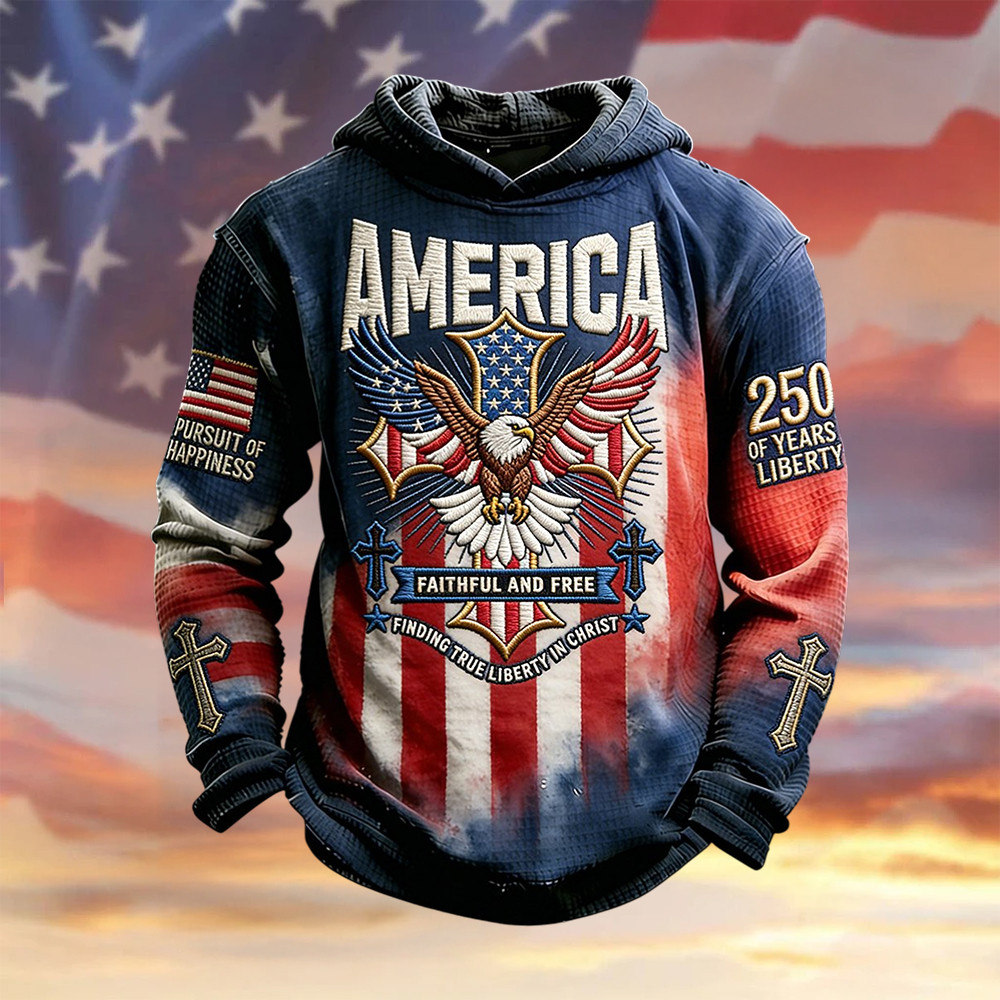 Eagle America 250 Years Of Liberty Hoodie Patriotic Apparel Gift For Fourth Of July
